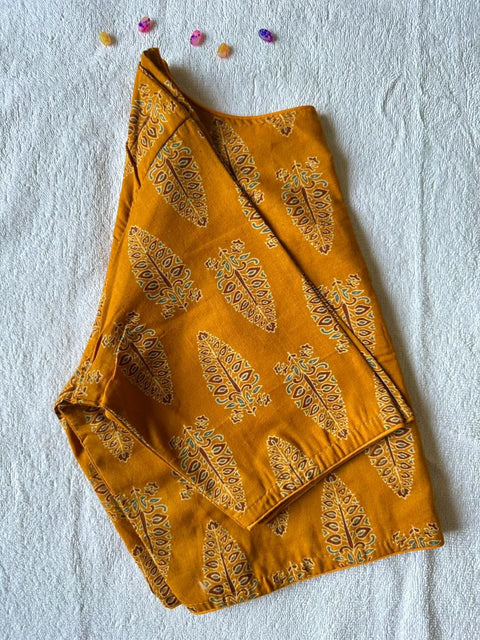 New Beautiful Pure Ajrakh HandBlock Cotton blouse
