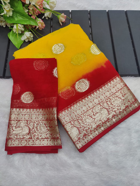 New Arrivals Pure Viscose Georgette Handying Saree