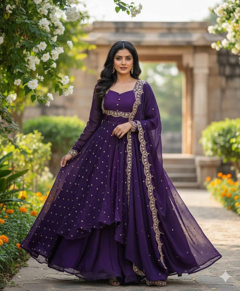 New Beautiful Stunning Cape Top in Radiant  Colours, Paired With a  Skirt And Dupptta
