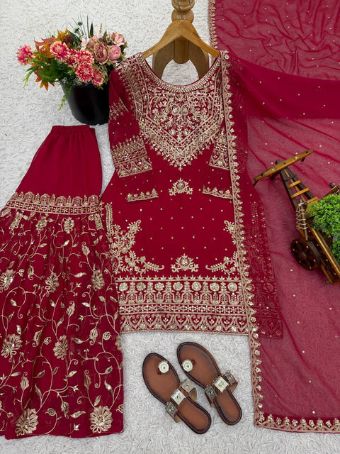 New beautiful wedding Elegant Embroidered Sequence Work Beautiful Designer Set