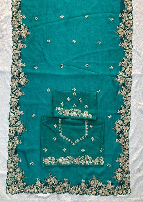 New Launch Party Wear Soft Fendy Chiffon Saree