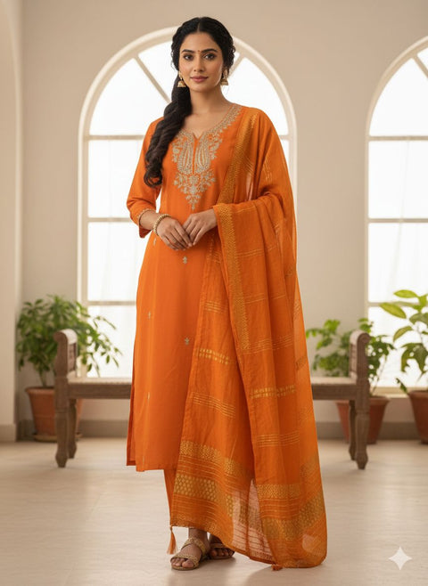 New Designers Kurti Pent Dupatta Set
