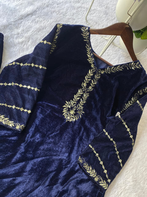 New Beautiful VELVET DESIGNER WEAR CO-ORD SET