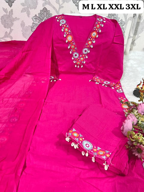 NEW Pink RANI  Colour HEAVY  3 PIECE SET