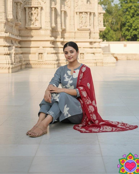 New Premium SLUB COTTON & OLL OVER PRINTED  Dres