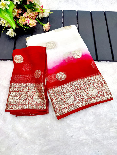 New Arrivals Pure Viscose Georgette Handying Saree
