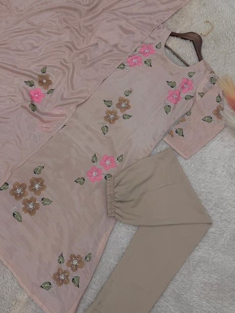 New presenting stylish Kurti Bottom With Dupatta 3 Piece set