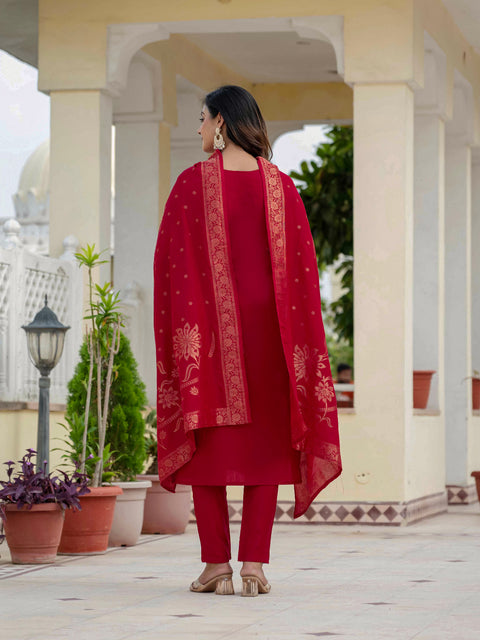 New Premium Roman SilkCoding Embroidery With Sequins Work Dress