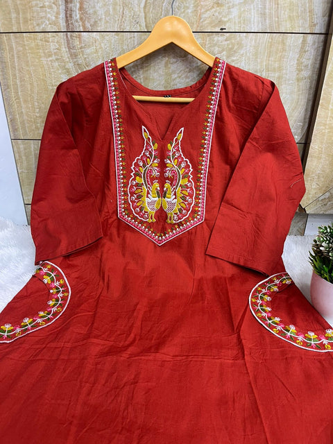 New Launch Line Kurti with Plazzo Line pure Cotton 2pc