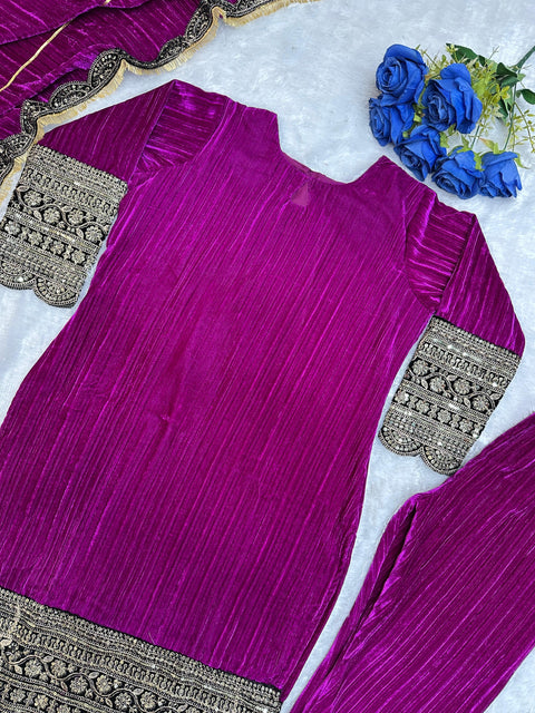 NEW DeSIGNER PARTY WEAR TOP AND  PANT WITH FANCY DUPPATA AND EMBROIDERY WORK