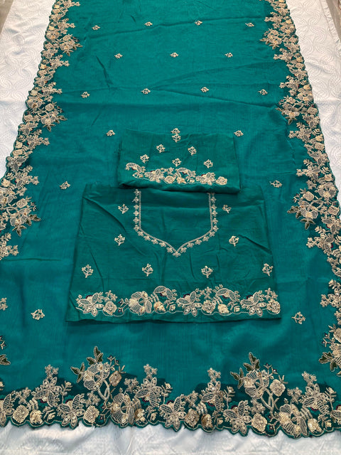 New Launch Party Wear Soft Fendy Chiffon Saree