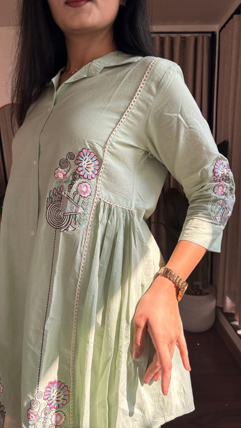 New BEAUTIFUL  embroidery thread mirror work COTTON CORD SET