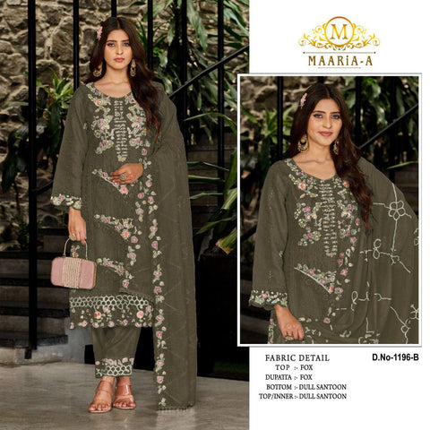 New Heavy Fox Georgette Multi Thread & Jari  With
Sequence Embroidery Stitch  Khatli Work Dress
