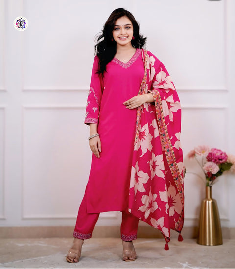 New Beautiful Collection pair  of  Top-Bottom& Duppata