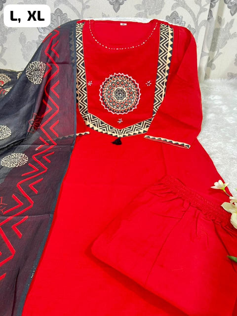 New beautiful  Heavy Cotton handwork weaving and prints Suit Set