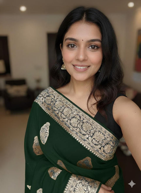 New ArrivalsViscose Georgette Saree With Running Blouse