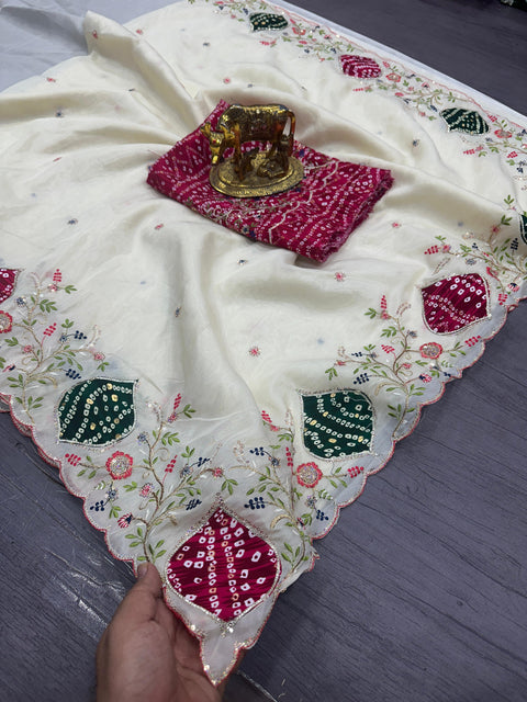 New Beautiful Launch Gracewhite Pure Crystal Saree