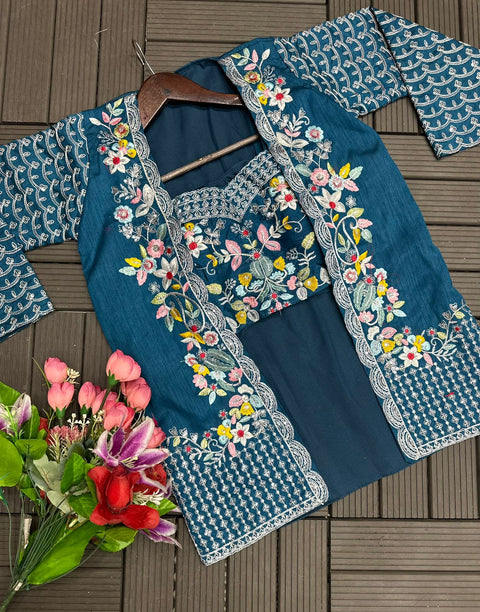 New Party Wear Look Jacket Blouse And Lehenga