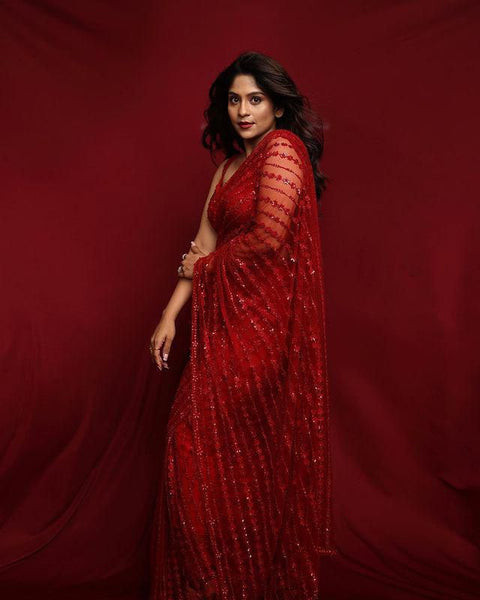 NEW  DESIGNERS WORK PARTY WERE SAREE