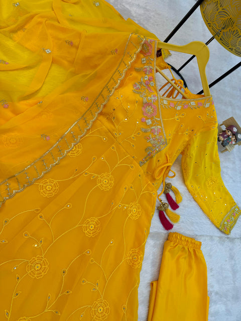 New FESTIVAL SPECIAL EMBROIDERED GOWN WITH DUPATTA & PENT3 PIECE EMBROIDERED GOWN