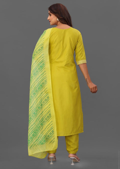 New premium Cotton Blend Fully Stiched Kurta and Pant & Dupatta Set