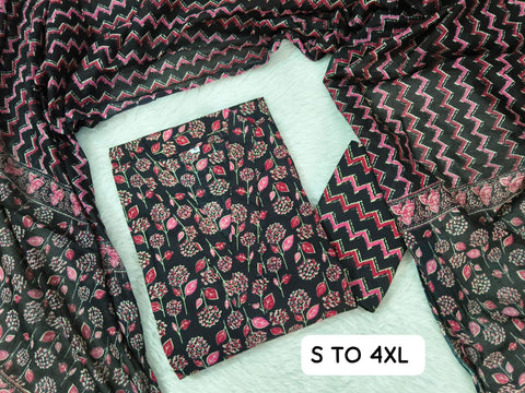 New Premium JAIPURI FABRIC  KURTI & PENT WITH DUPATTA