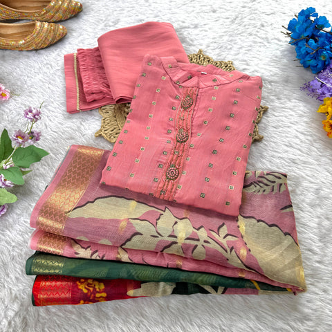 New Designers Kurti Pent Dupatta 3 pic Set