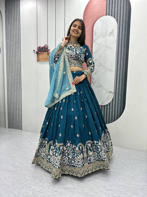 New Heavy Embroidery Thread & Sequence Work  Lehenga Choli