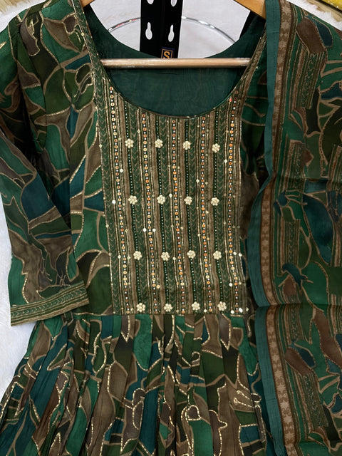 New premium Multi Embroidery Thread With Hand Work SalwarSuit