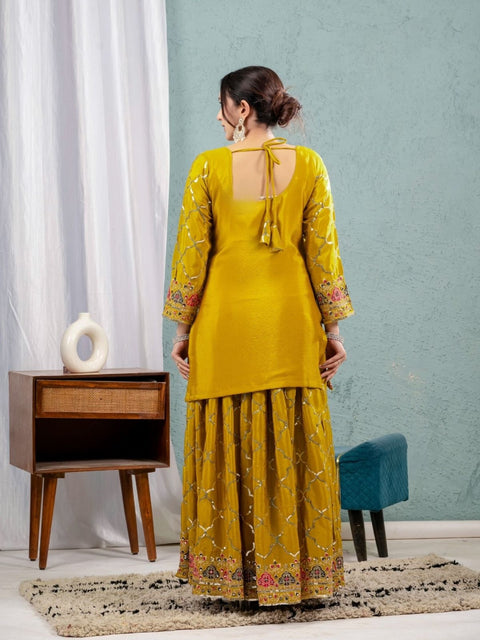 New Designer Party Wear Look Top , Sharara Plazzo  and Dupatta