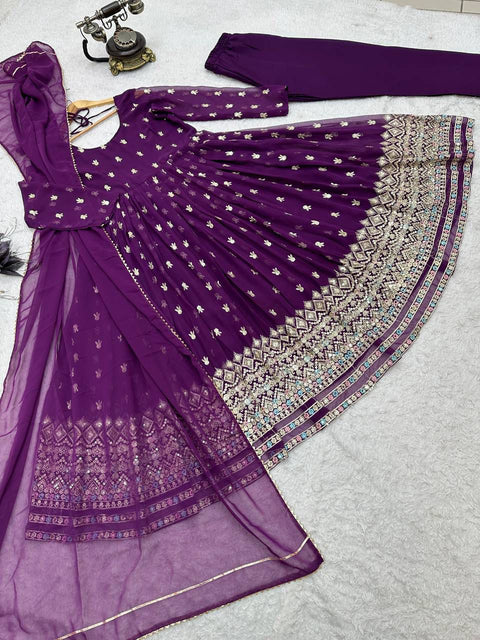 New Designer Party Gown & Dupatta Set