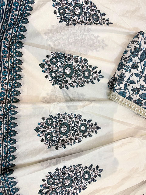 New Stylish Alia Cotton Flair kurti with pant and malmal dupatta