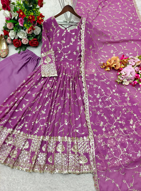 New Design Trending Fox Georgette Gwon and Pent and dupatta