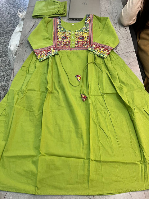 New premium cotton febricDesigner heavy kurti plazzo set