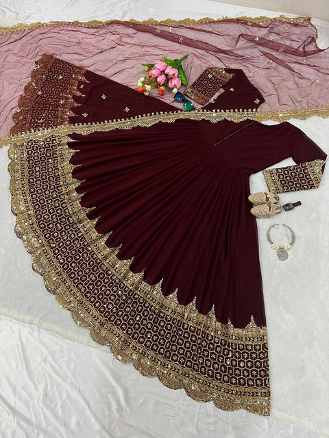 New Premium Designer Anarkali Two Piece Set