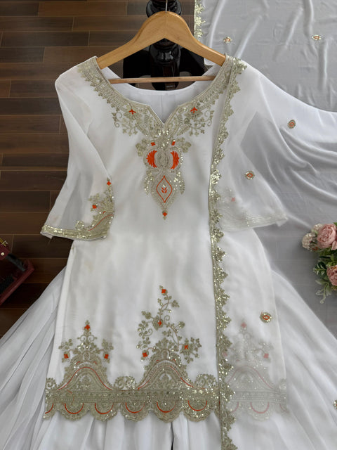 New Crafted in Classy Tones with Premium Fabric & Detailing Elegant Ethnic Wear Designer Sharara Set