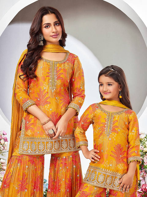 New PREMIUM DESIGNER READYMADE TOP PLAZZO & DUPATTA