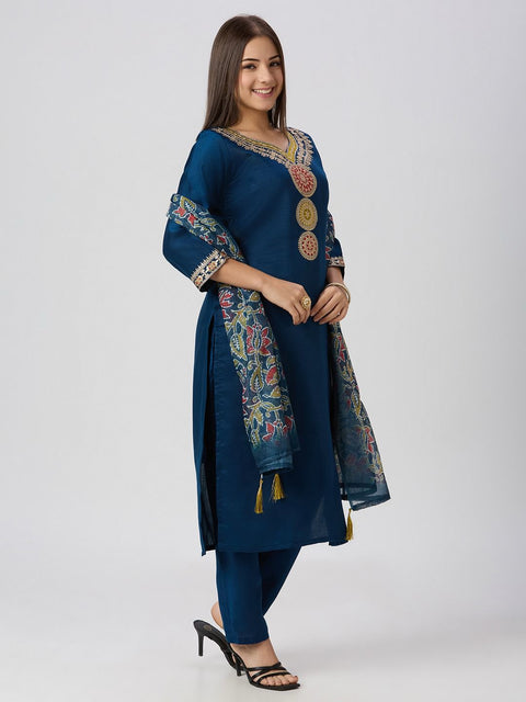 New Designers Kurti Pent Dupatta Set