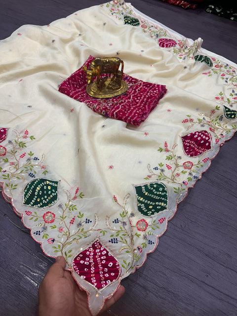 New Beautiful Launch Gracewhite Pure Crystal Saree
