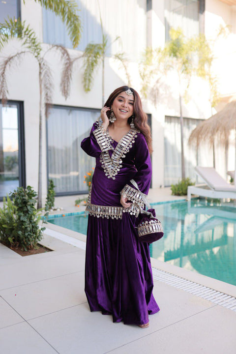 New Exclusive Mirror work Designer suit Set