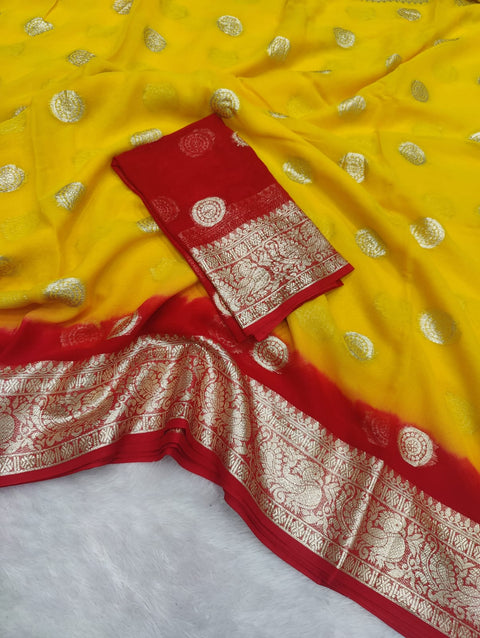 New Arrivals Pure Viscose Georgette Handying Saree
