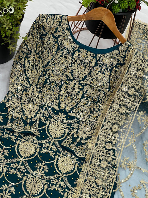 New Designer Party Wear Look Top-Plazzo and Dupatta