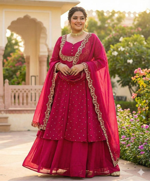 New Beautiful Stunning Cape Top in Radiant  Colours, Paired With a  Skirt And Dupptta