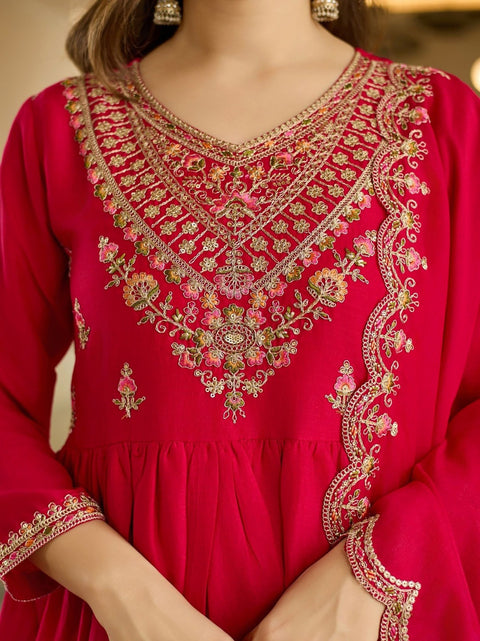 New Pink Kent Sharara Dupatta Set