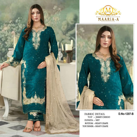 New premium Heavy Jimmy Cho with Embroidery Sequence Work With Moti Plazzo