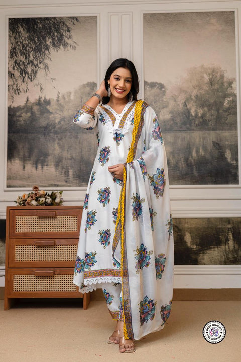 New Beautiful Collection pair Top, Bottom & Dupatta Set