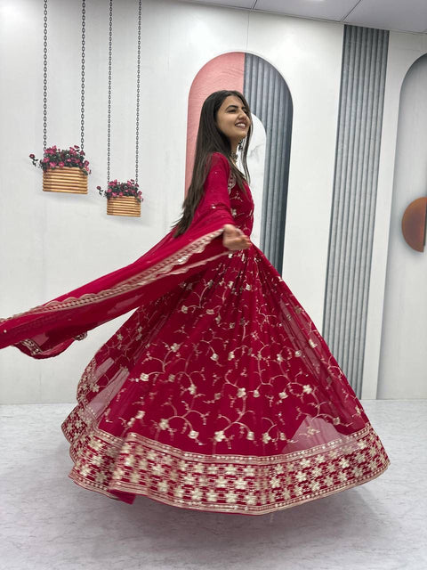 New Launching Partywear Gown & Dupatta Set