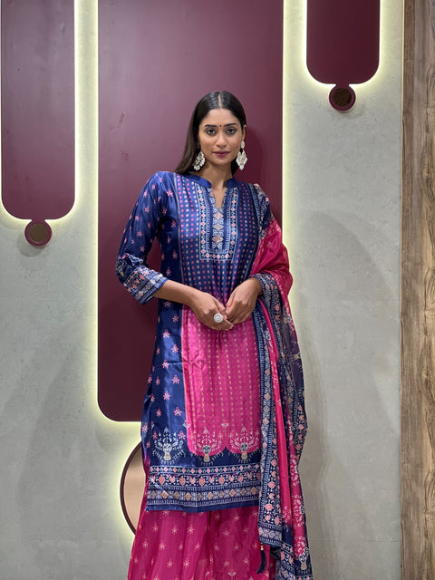 New Exclusive Collectionelegant and eye-catching Chinon Kurta Set