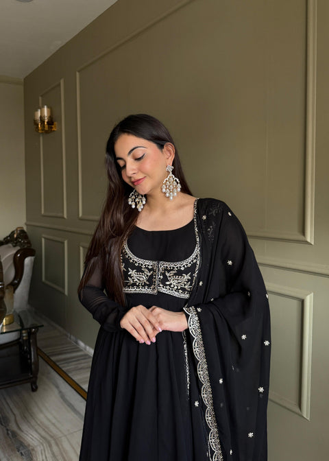 New Premium HEAVY PURE FOX GEORGETTE FABRIC Gown