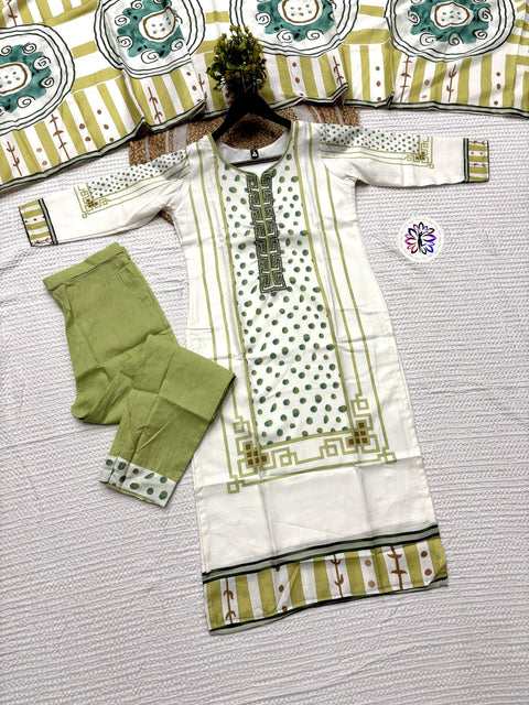 New Amazing Beautiful Collection Pair Of Top-Bottom& Dupptaa